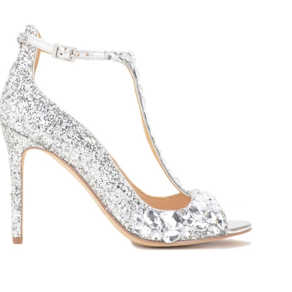 Badgley Miscka Conroy Metallic Glitter Evening Shoe - Picture 7 of 8